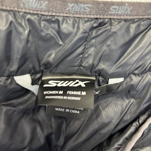 Swix Quilted Puffer Skirt Womens Medium Black Insulated Zip Up Ski Snow Outdoor - Picture 5 of 14